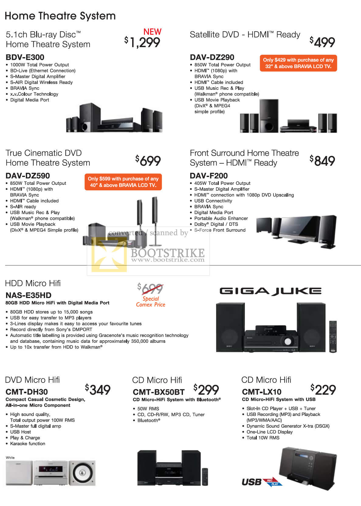 sony dvd player with speakers price list